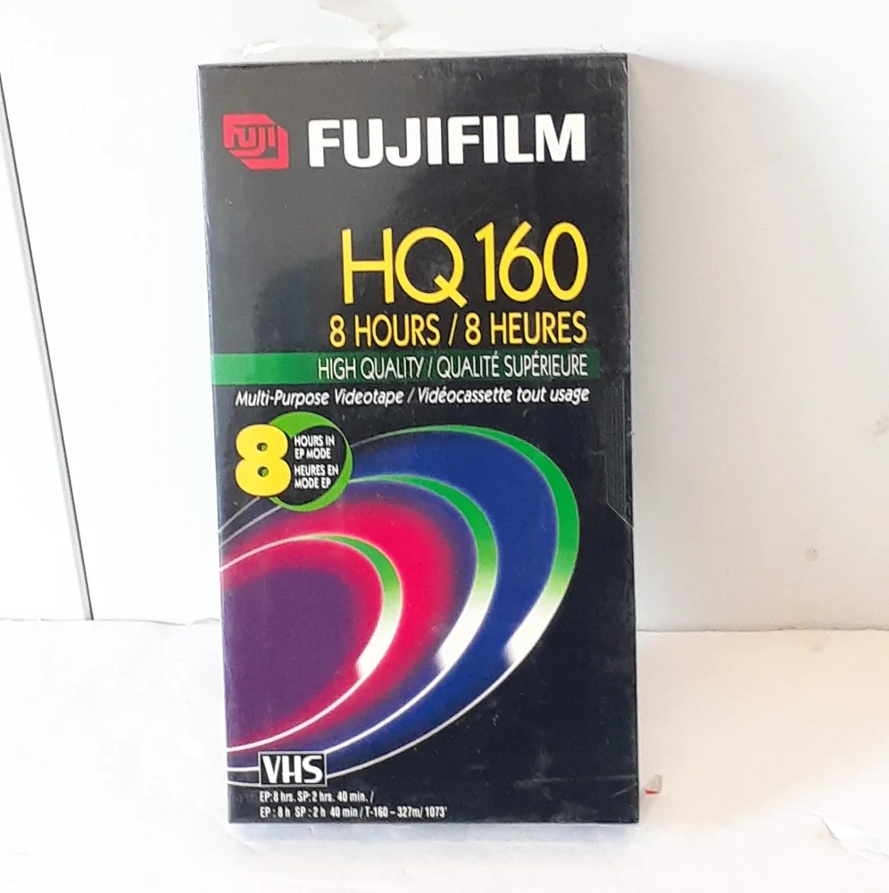 FujifilmVHS HQ160 8 Hours High Quality Blank Cassette Tape Brand New Sealed